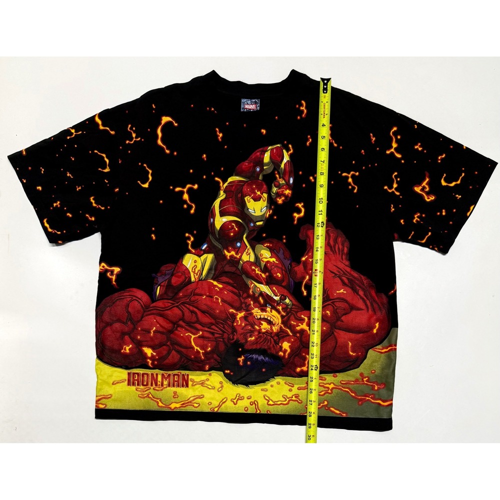 Marvel Shoe Palace Iron Man vs Red Hulk T-Shirt Black XL Stark Industries Tee